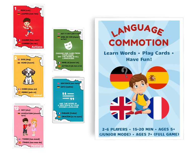 Language Commotion – Mācies vārdus • Spēlē kārtis
