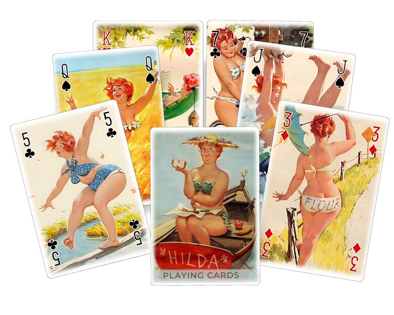 HILDA Plus Size Pin Up Playing Cards