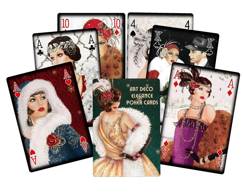 Art Deco Winter Mood Playing Cards