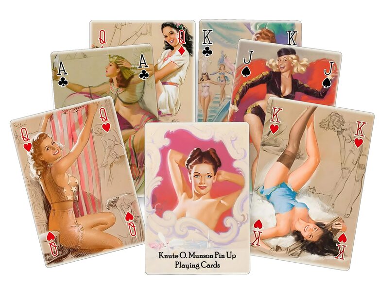 Pin Up Girls Sketch Playing cards