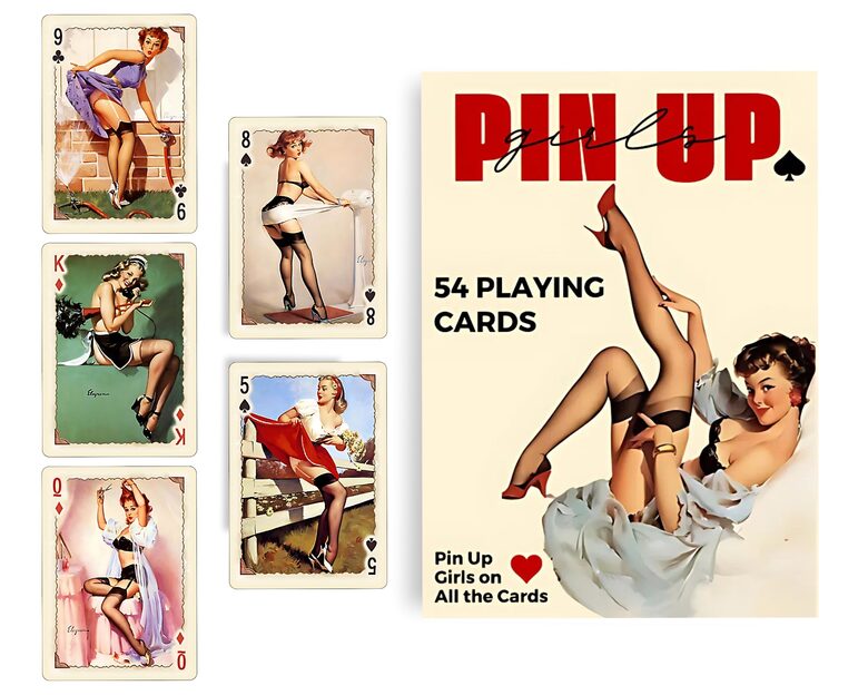 Pin Up Girls Playing Cards