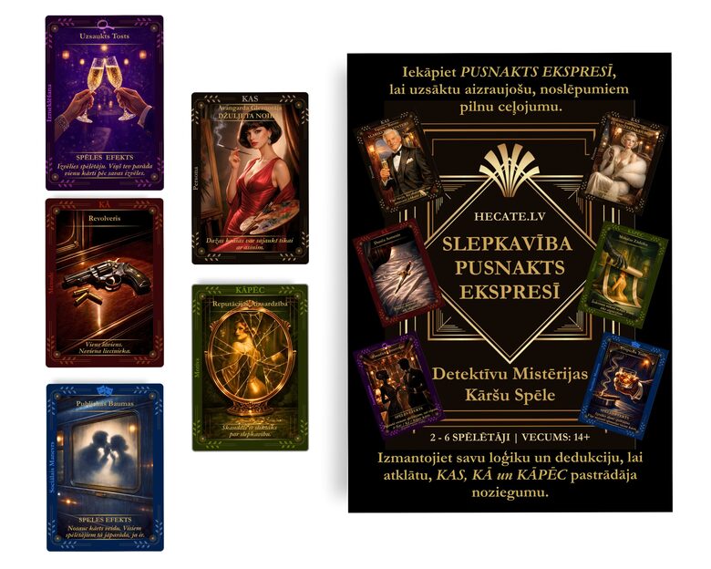Murder in Midnight Express - Murder Mystery cards game