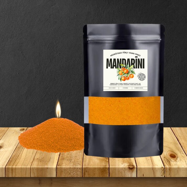 Aromātiska pērļu vaska svece Mandarīni