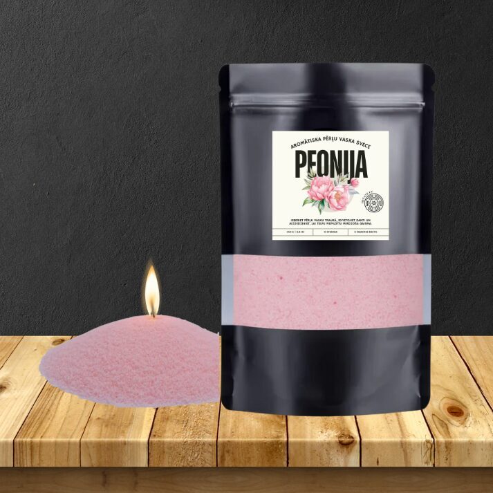 Scented Peony Pearl wax candle