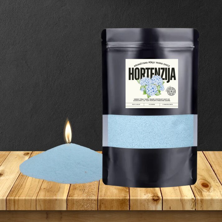 Scented Hydrangea Pearl wax candle