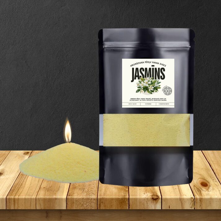 Scented Jasmine Pearl wax candle