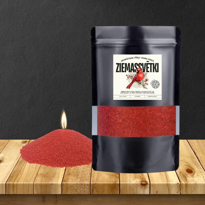 Aromātiska pērļu vaska svece Ziemassvētki