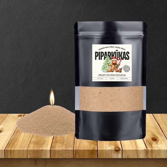 Aromātiska pērļu vaska svece Piparkūkas