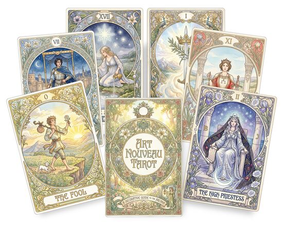 Jūgendstila (Art Nouveau) Taro Kārtis