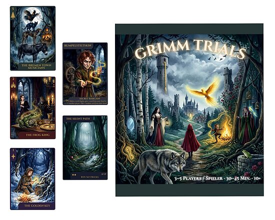 Grimm Trials – stratēģiska kāršu spēle brāļu Grimmu pasaku pasaulē