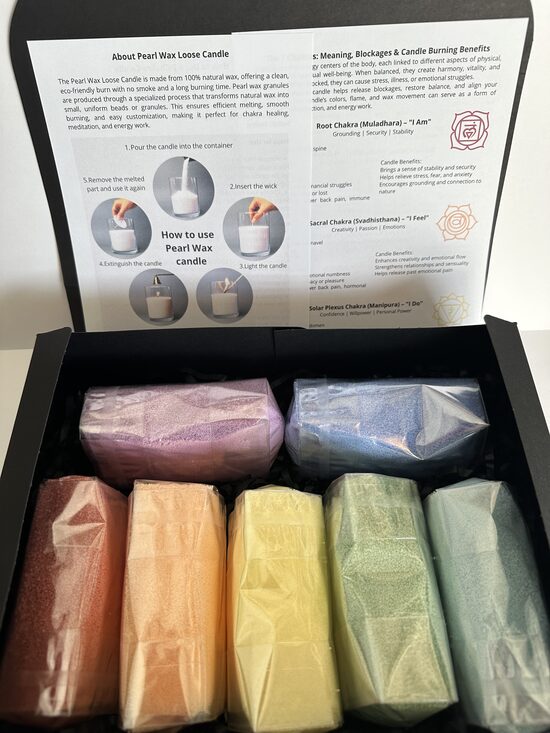 Seven Chakra Loose Wax Candles