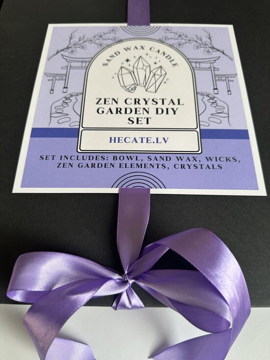 ZEN Kristāla dārza komplekts ar pērļu vaska sveci