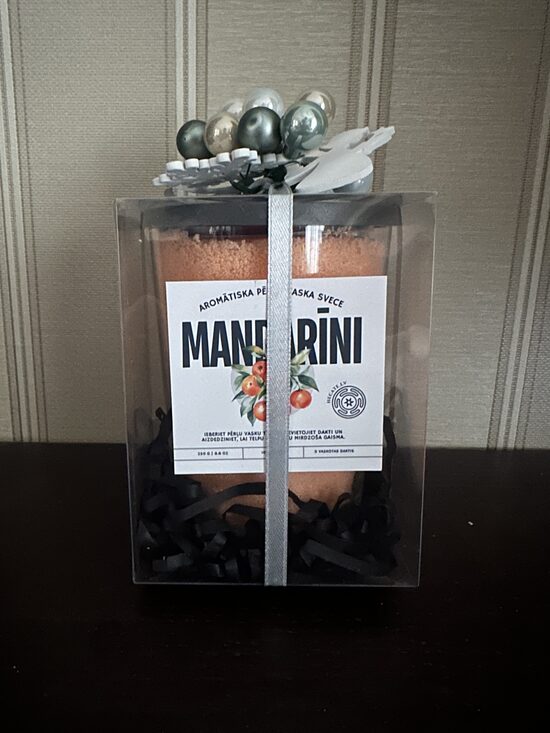 Aromātiska Pērļu svece - Mandarīni