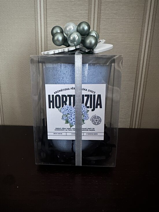 Aromātiska Pērļu svece - Hortenzija