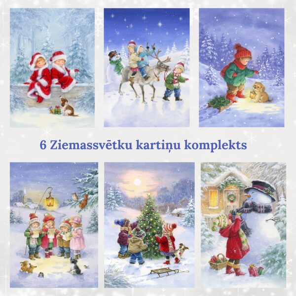 6 Christmas Card Set