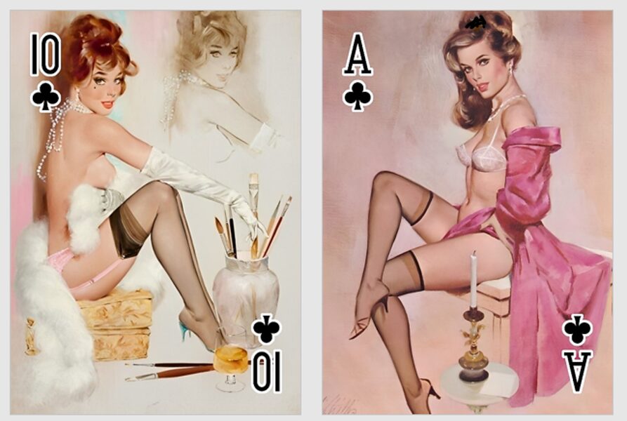 Erotic Pin Up Girls Playing Cards