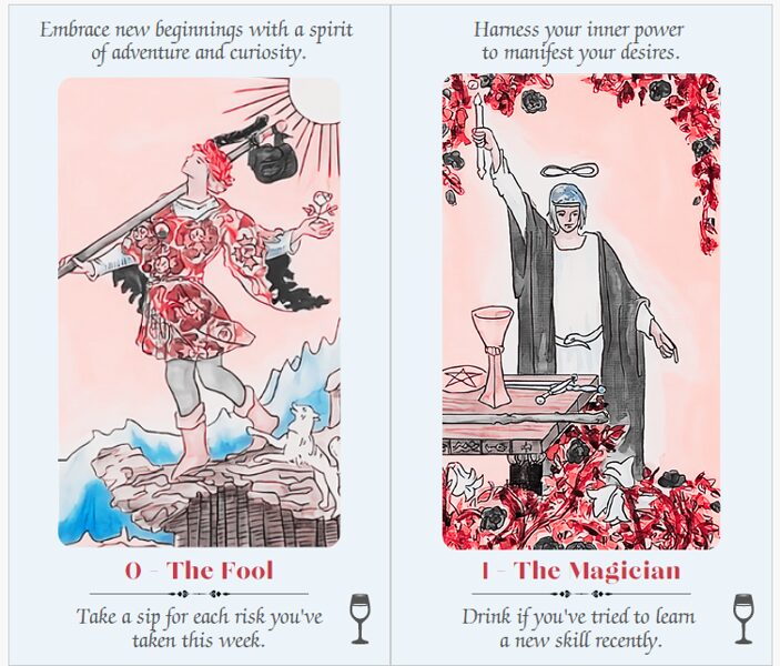 Tipsy Destiny Tarot cards