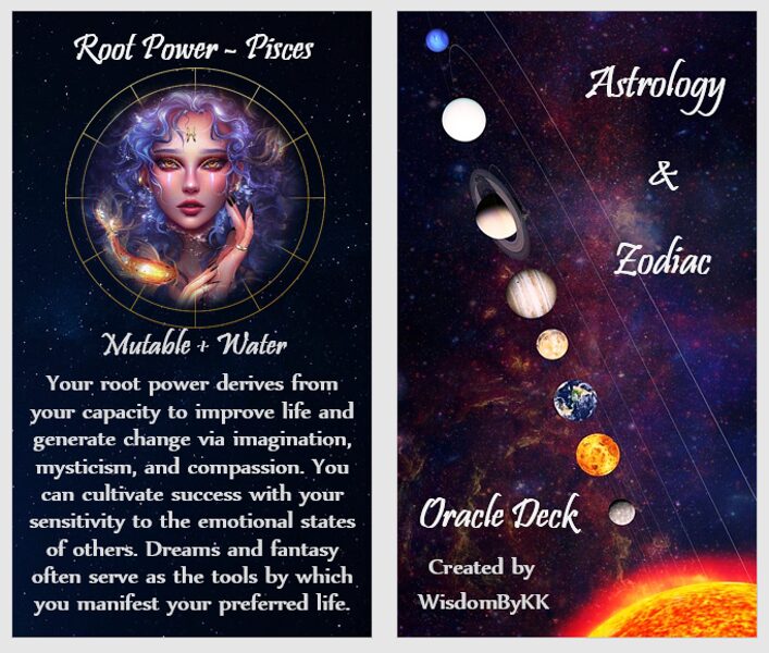 Astroloģijas un Zodiaka Orākula kārtis (ENG)