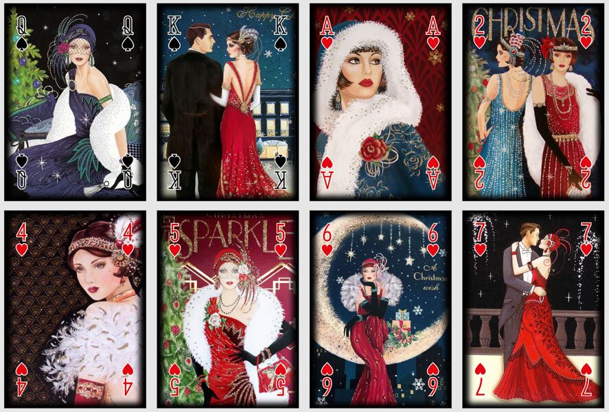 Art Deco Winter Mood Playing Cards